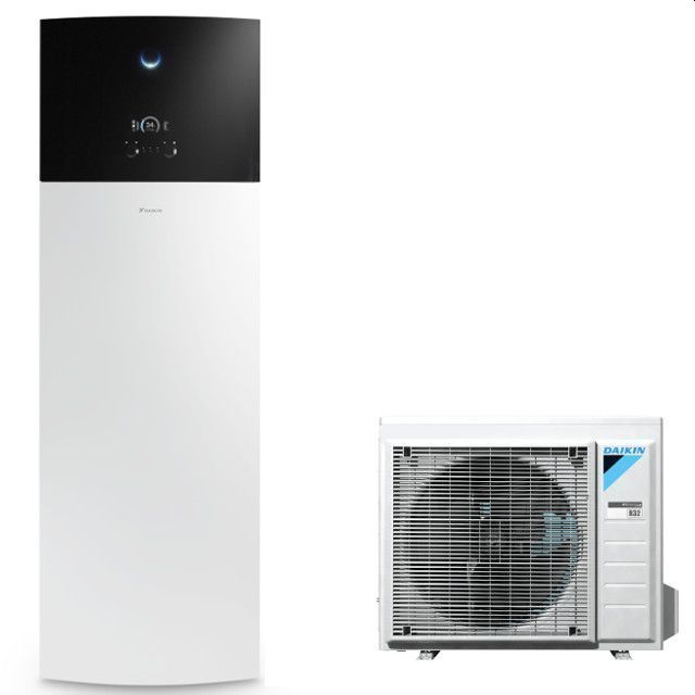 Daikin Altherma 3 luft-til-vand varmepumpe 4 kW, varmt vand 180 l