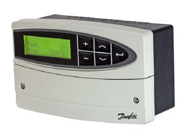 Varmeregulator Danfoss ECL 110 sett, 1-krets styring