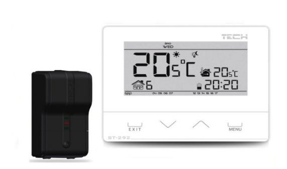 Kambario termostatas Tech EU-292 v2 belaidis