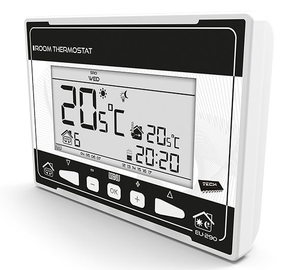 Room thermostat Tech EU-290 v3 with cable