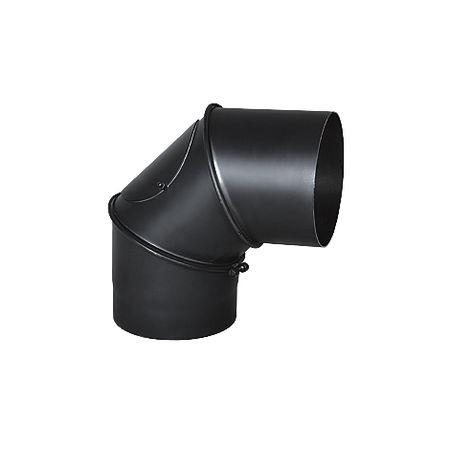 Flue elbow 0-90º, Ø120 mm, with cleaning hatch